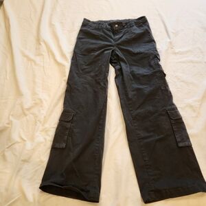 Wild Fable Black Wide Leg Cargo Pants Size Medium | Y2K Streetwear Baggy Utility